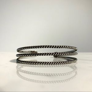 STERLING SILVER - CABLE LIKE CUFF BRACELET